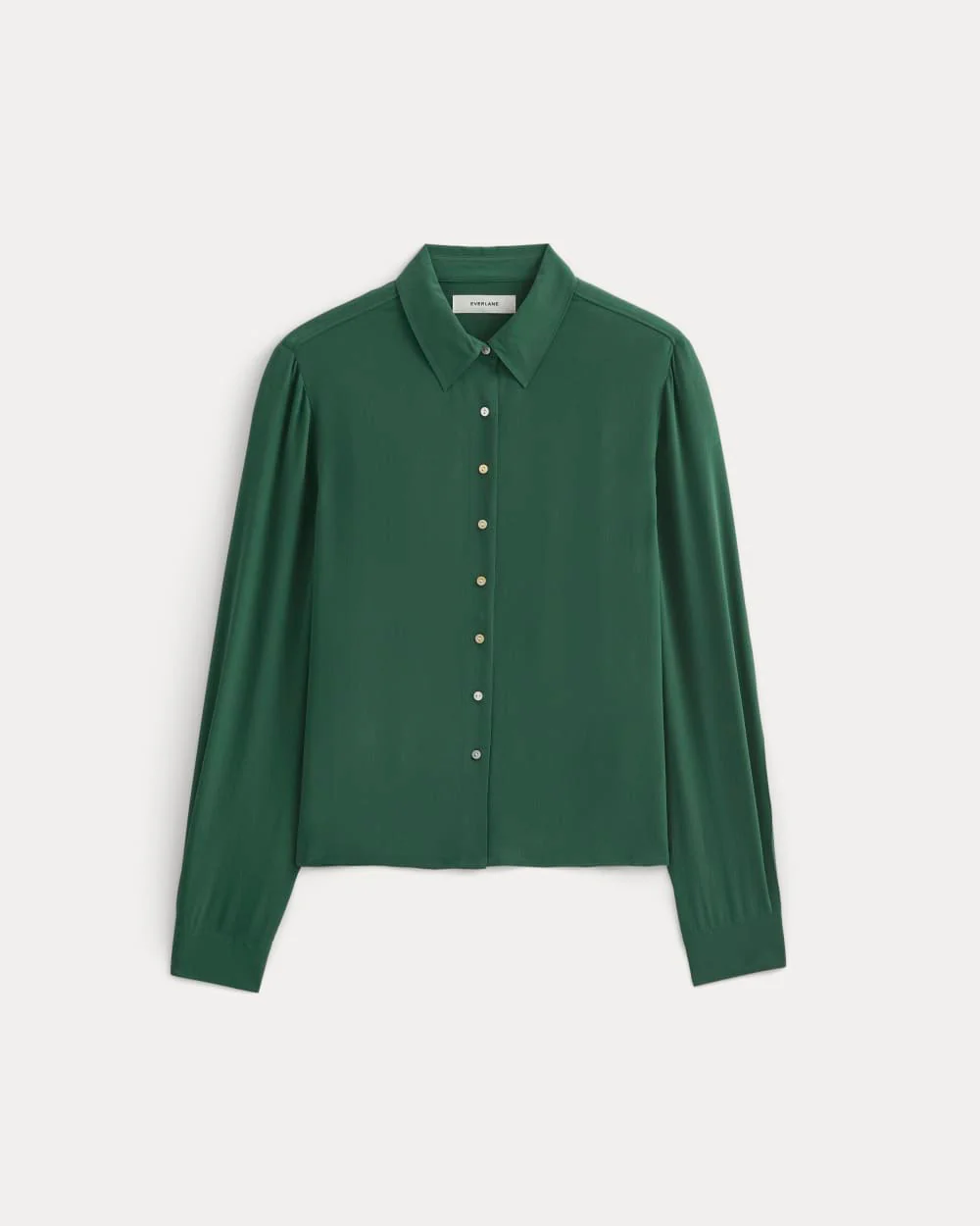 Shrunken Top in Washable Silk | Hunter Green - Image 2