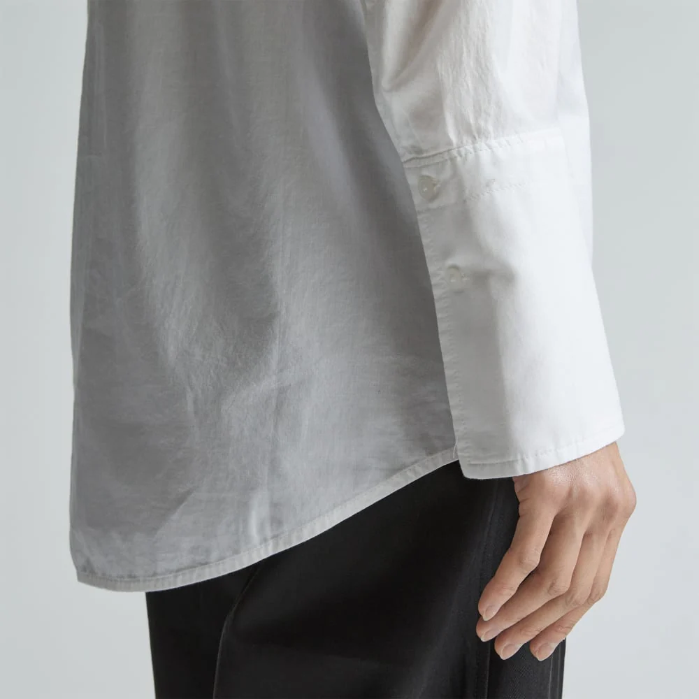 The Silky Cotton Balloon Sleeve Top | White - Image 5