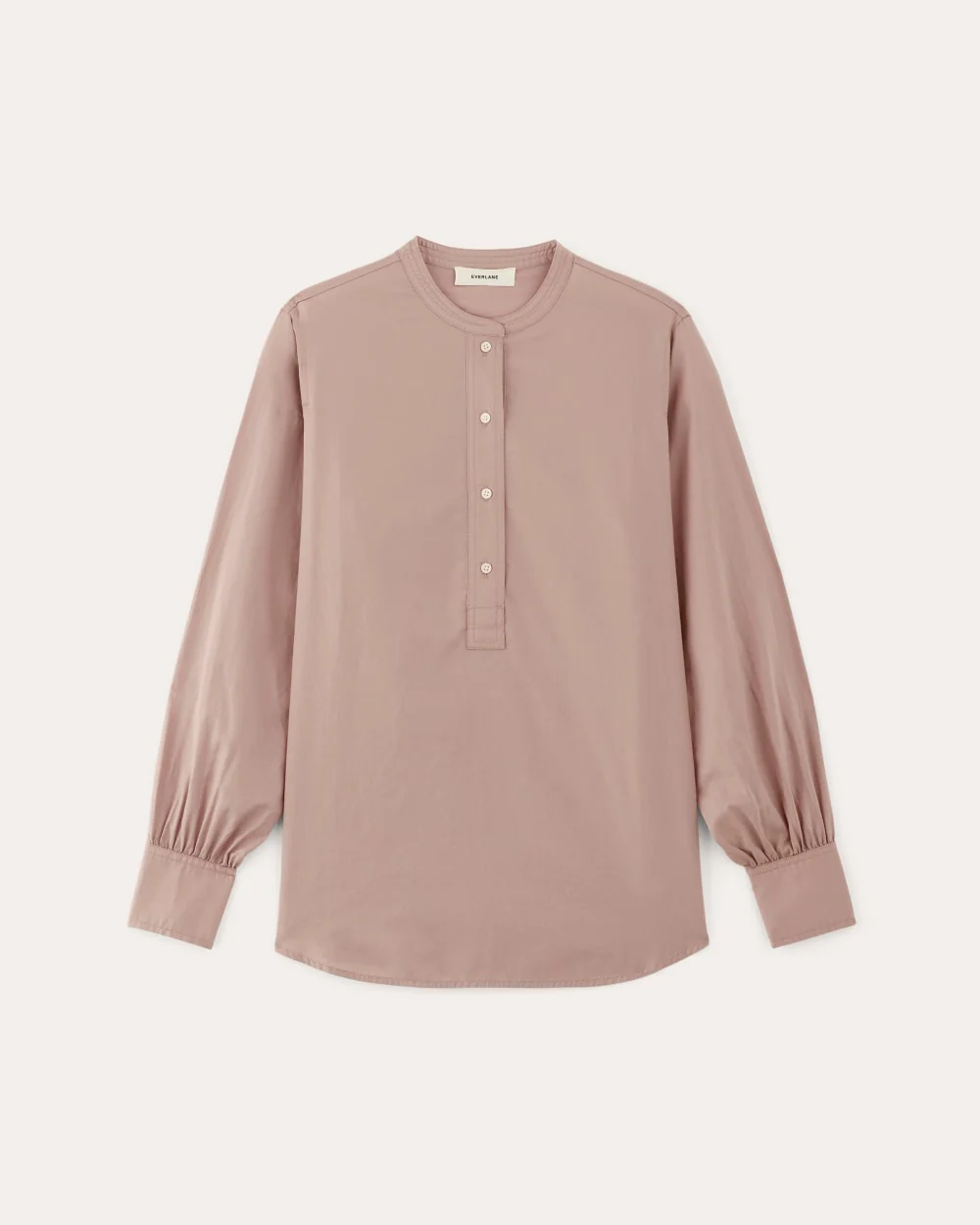 The Henley Shirt in Silky Cotton | Dusty Rose - Image 2