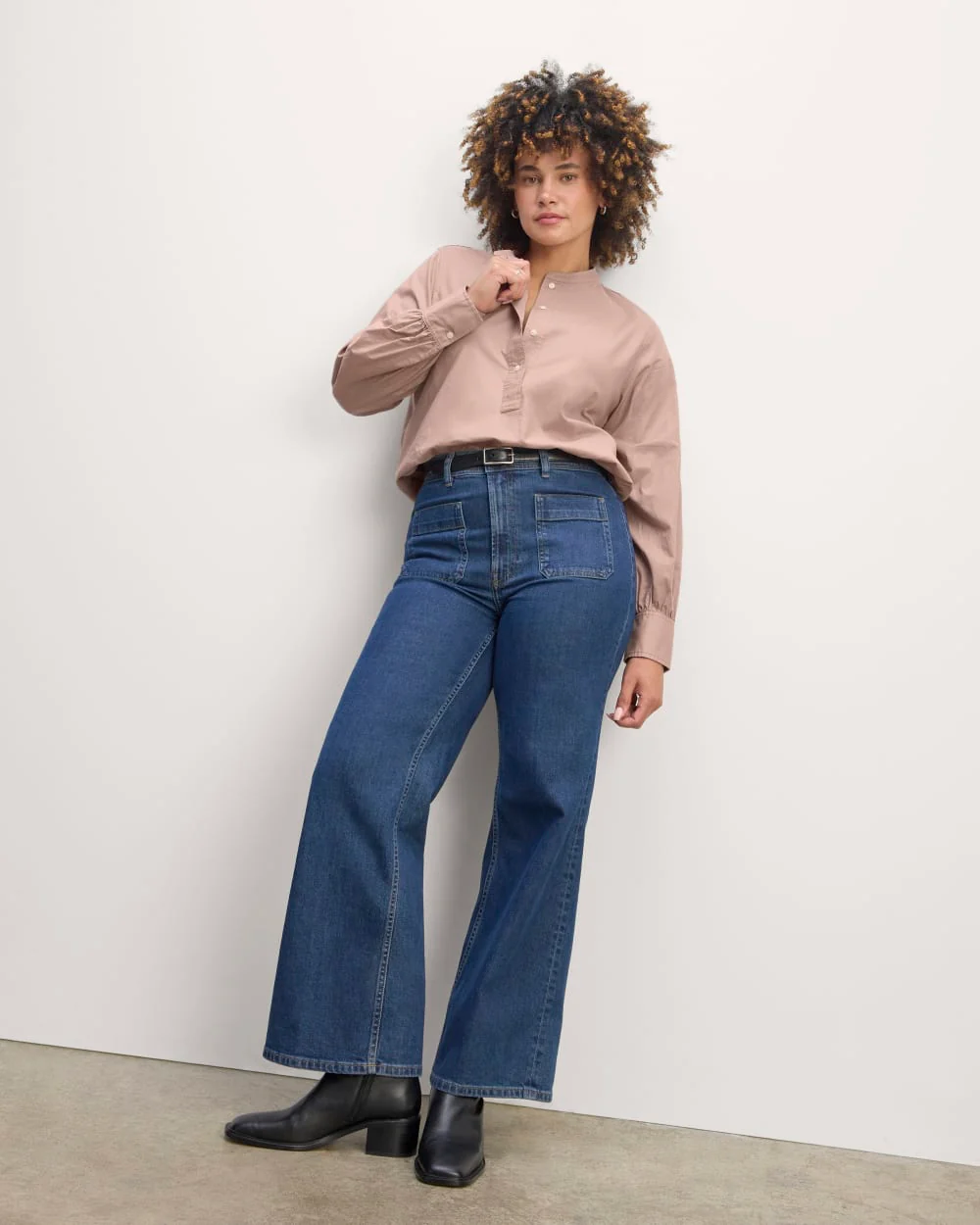 The Henley Shirt in Silky Cotton | Dusty Rose - Image 3