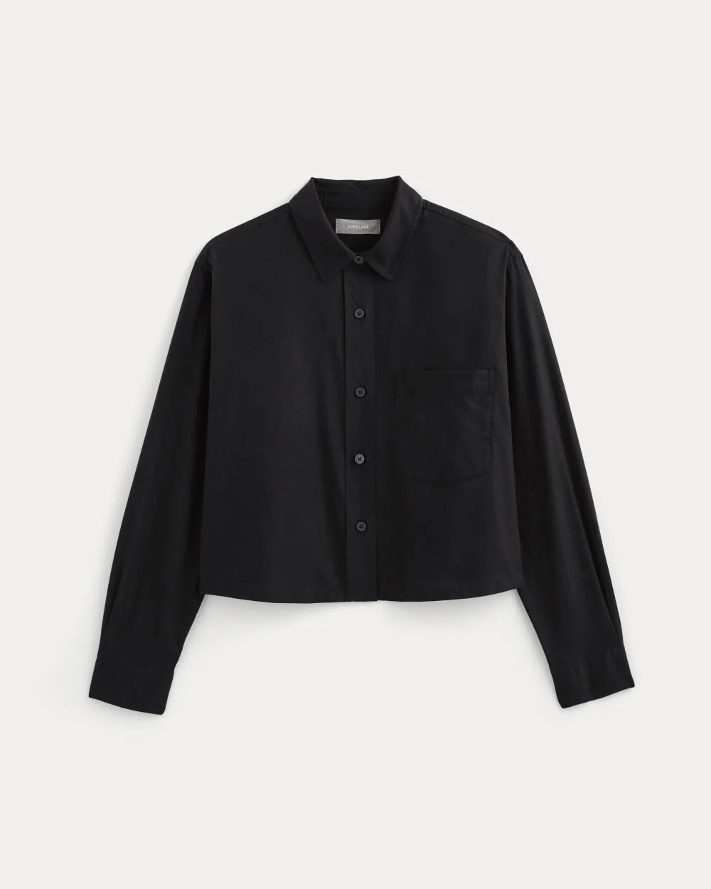 The Way-Short Shirt in Silky Cotton | Black - Image 2