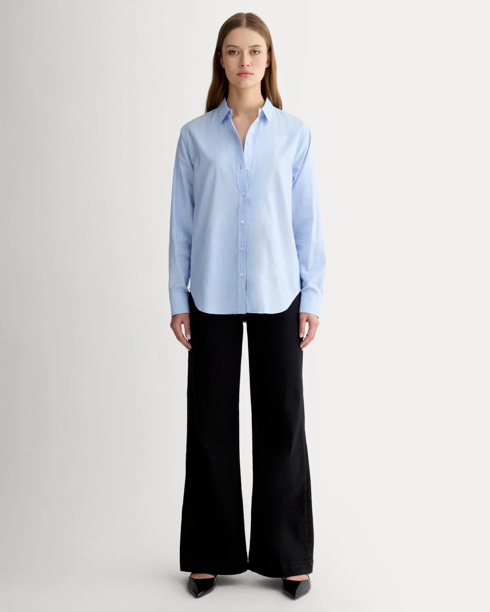The Must-Have Shirt in Silky Cotton | Pale Blue - Image 3