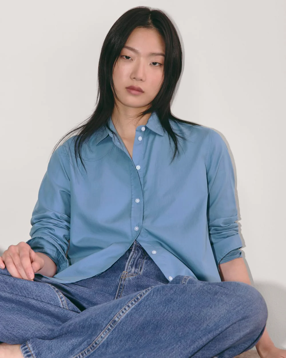 The Must-Have Shirt in Silky Cotton | Bluebell - Image 3