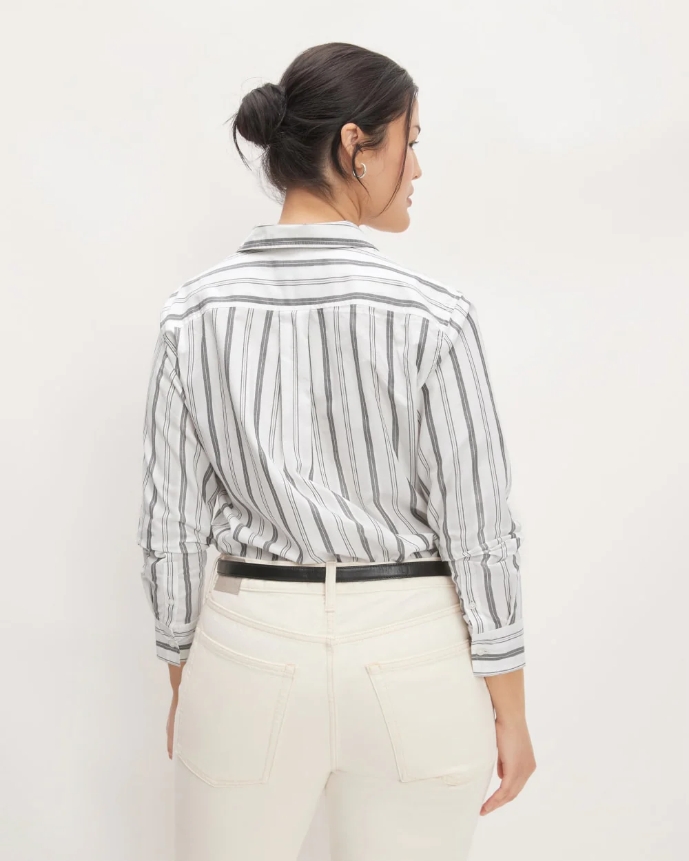 The Must-Have Shirt in Silky Cotton | Bone / Black - Image 6