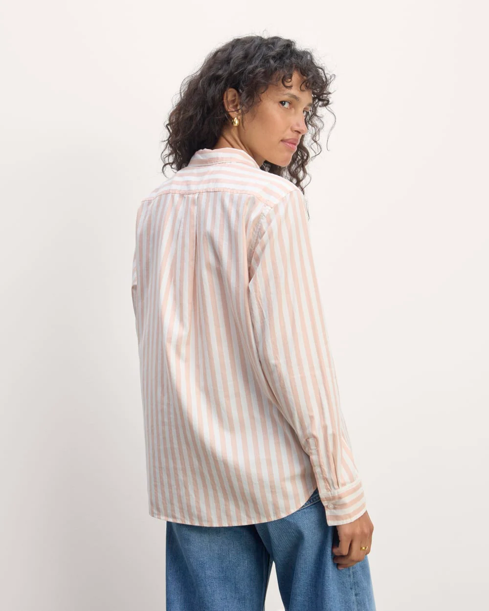 The Must-Have Shirt in Silky Cotton | Bone / Blush Pink - Image 5