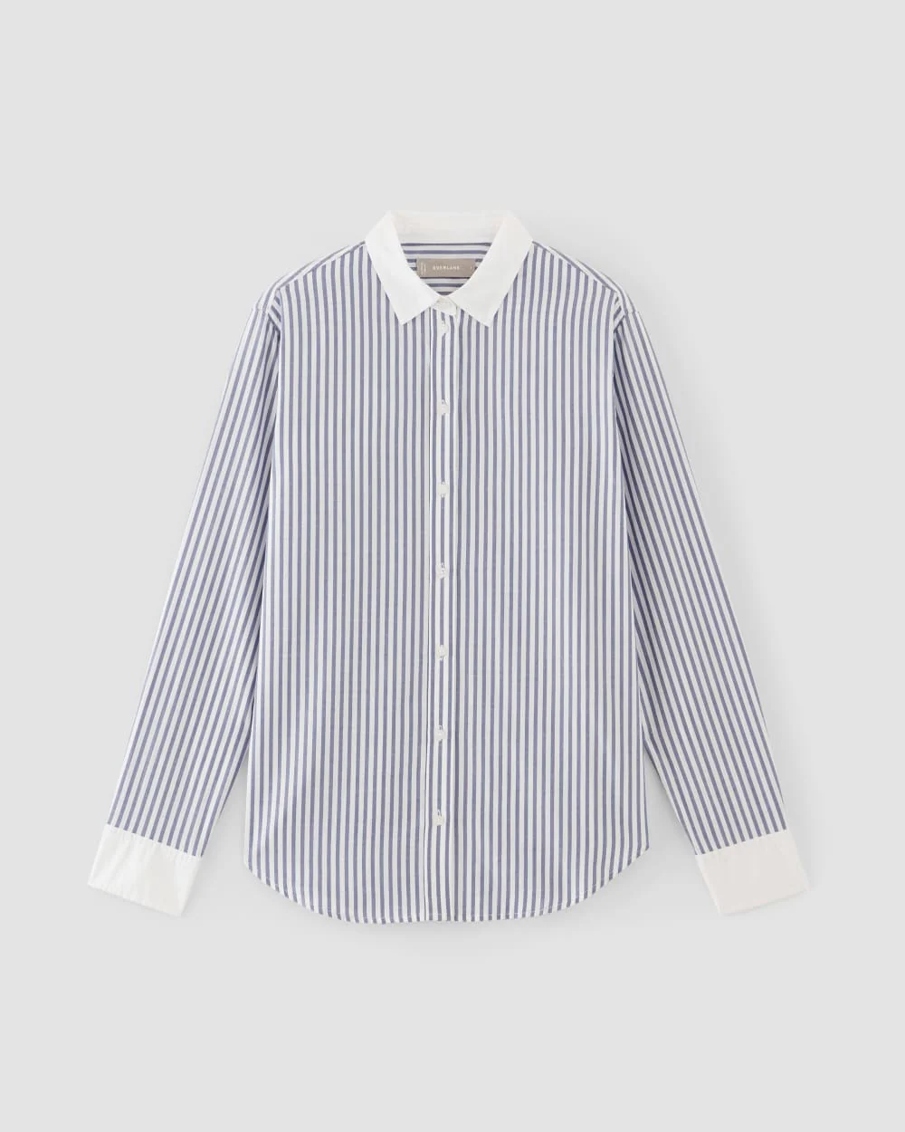 The Must-Have Shirt in Silky Cotton | Mariner Blue / White Stripe - Image 2