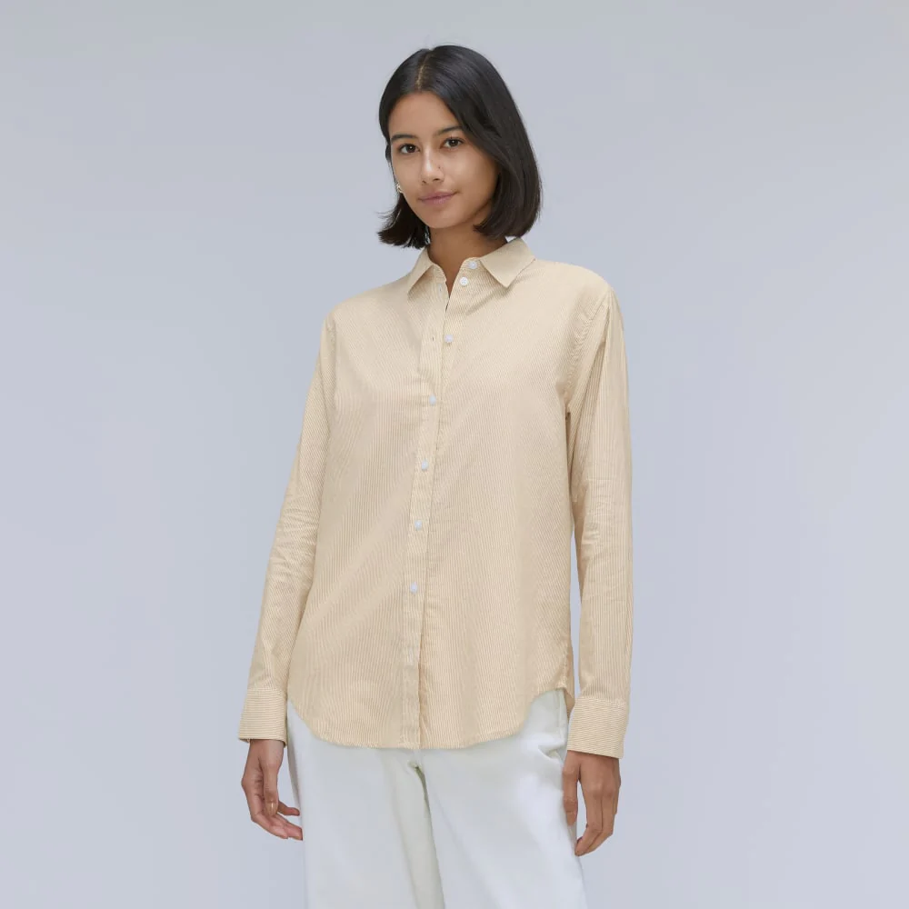The Must-Have Shirt in Silky Cotton | Golden Palm / White - Image 5