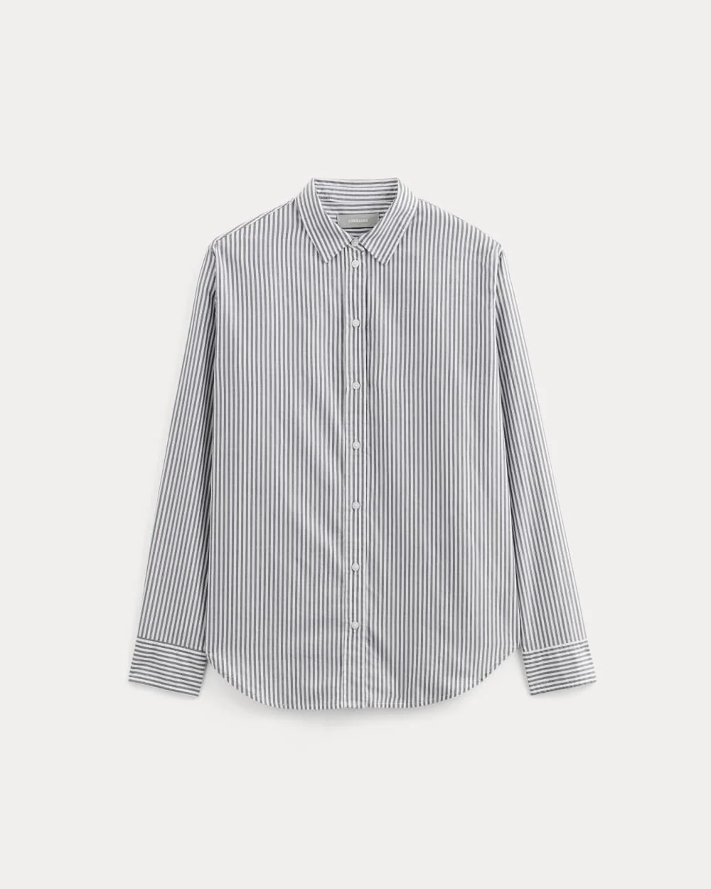 The Must-Have Shirt in Silky Cotton | Grey / White - Image 2