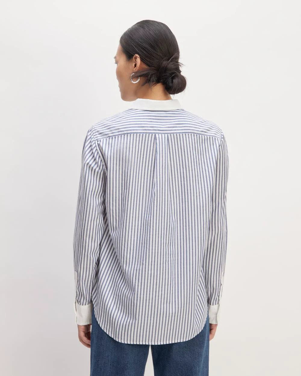 The Must-Have Shirt in Silky Cotton | Mariner Blue / White - Image 6