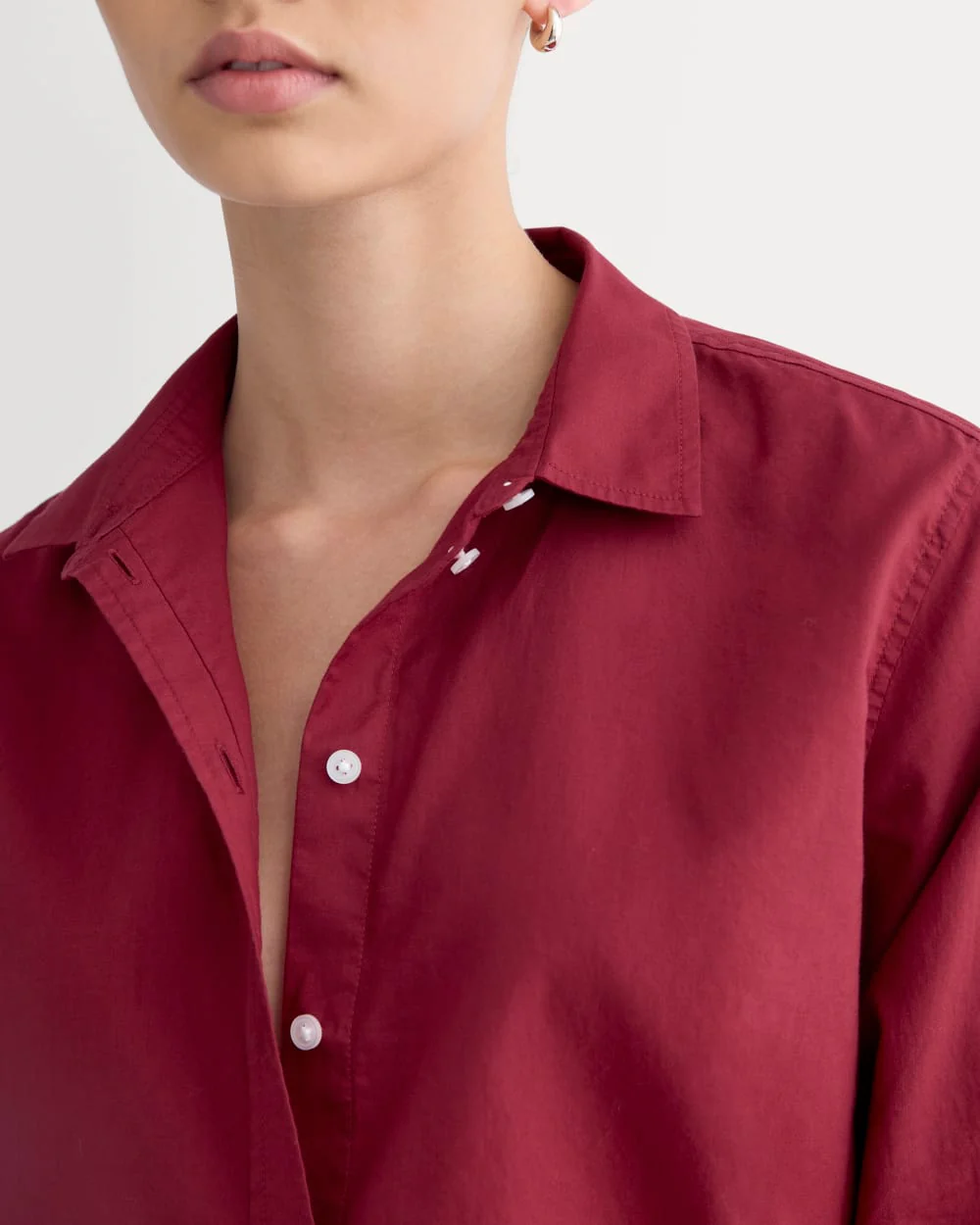 The Must-Have Shirt in Silky Cotton | Merlot - Image 4
