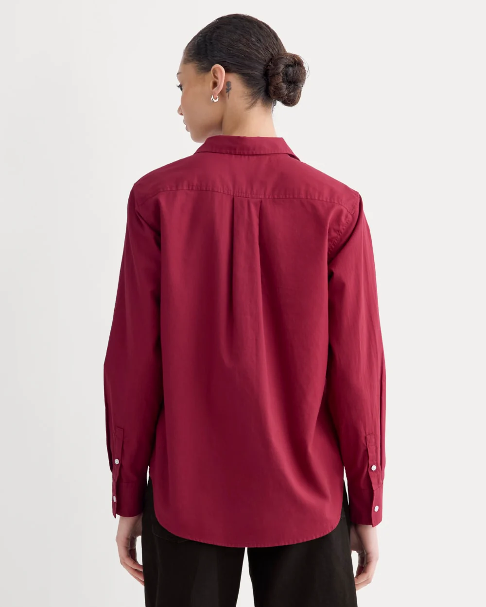 The Must-Have Shirt in Silky Cotton | Merlot - Image 5