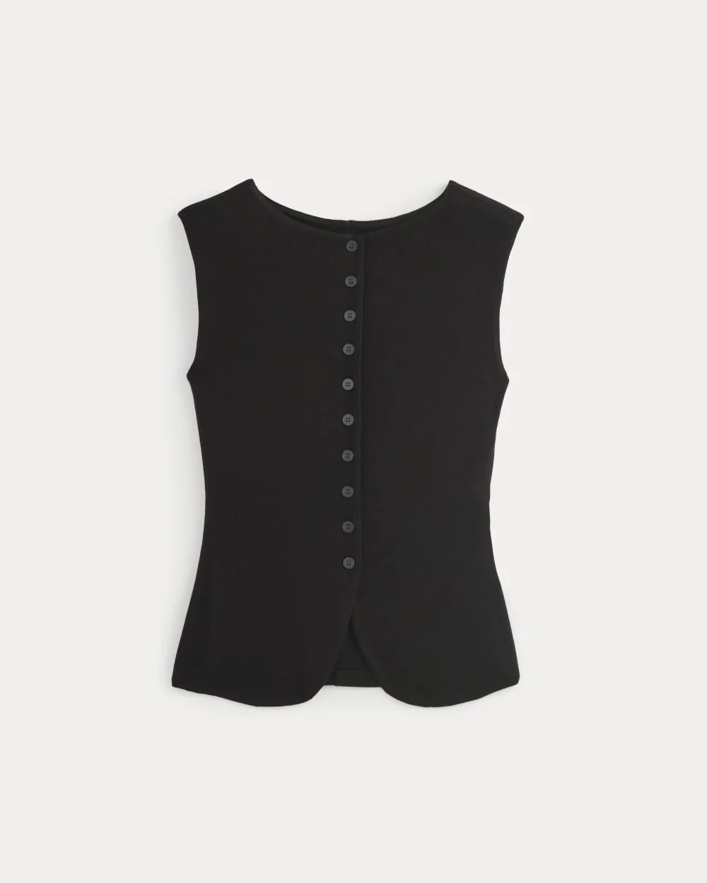 Sleeveless Button-Up in Butterluxe | Black - Image 2