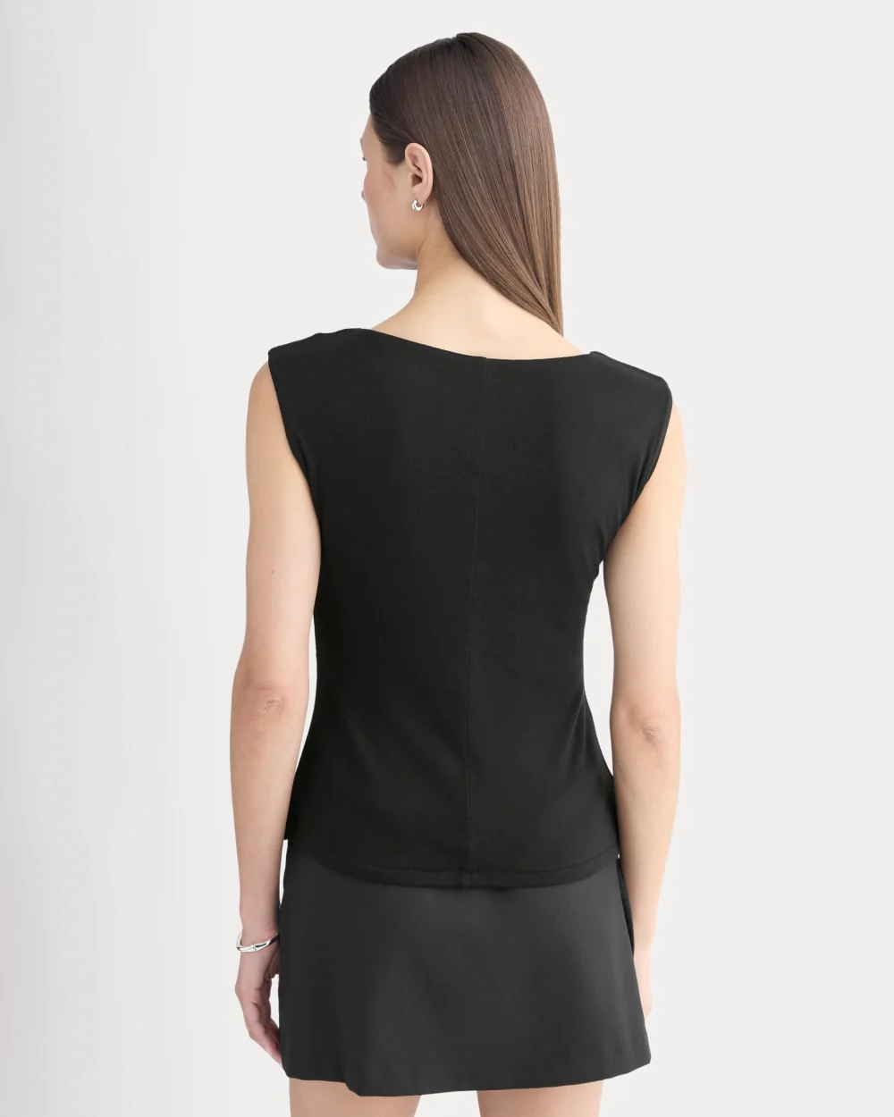 Sleeveless Button-Up in Butterluxe | Black - Image 5