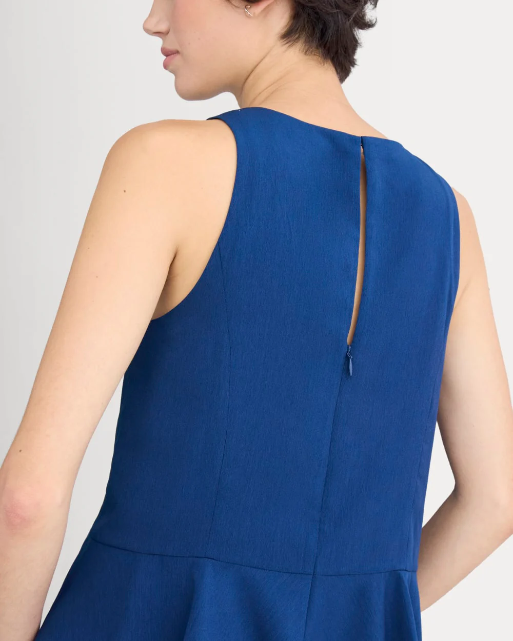 Sleeveless Peplum Top | Estate Blue - Image 4