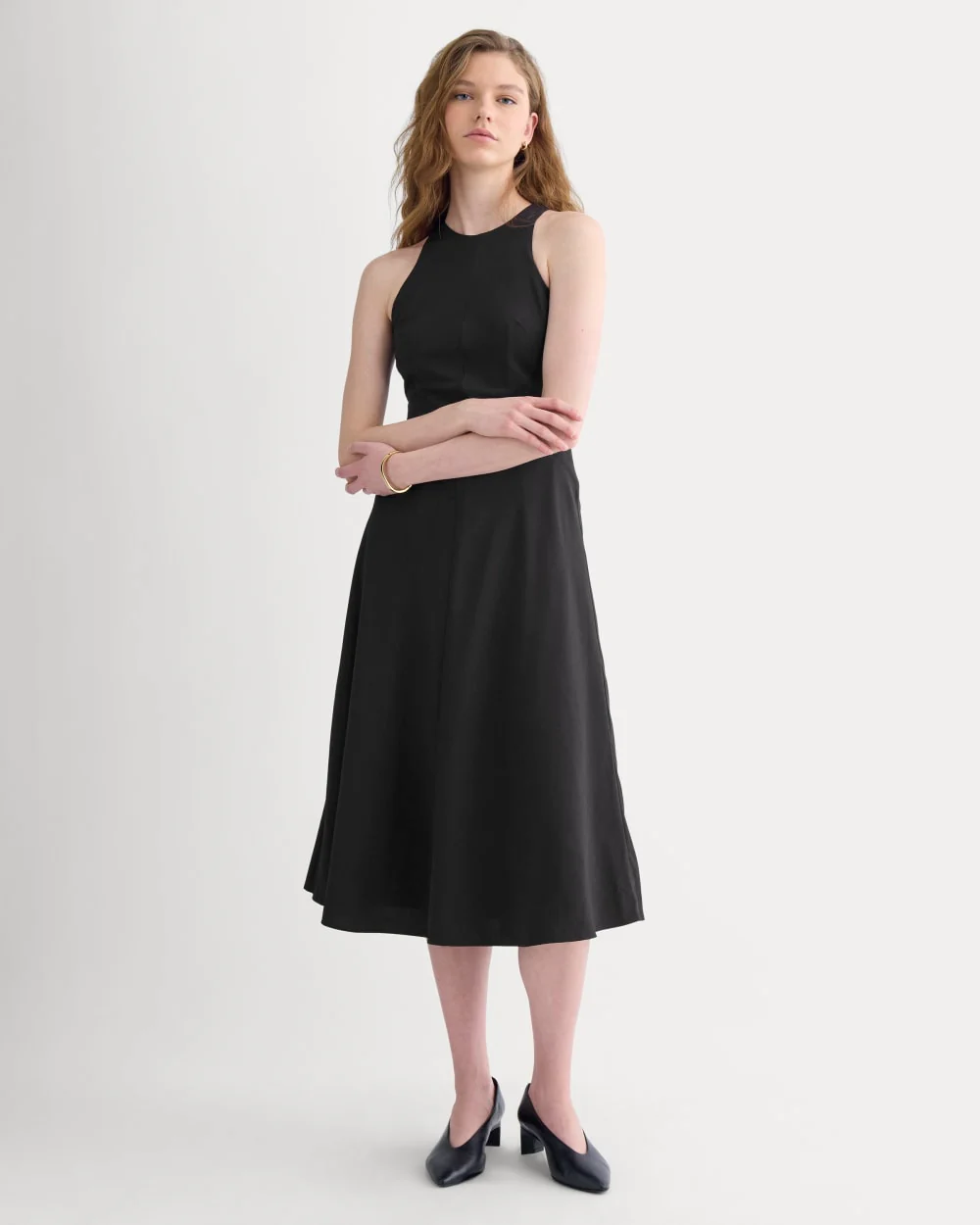 Sleeveless Seamed Dress | Black - Image 3