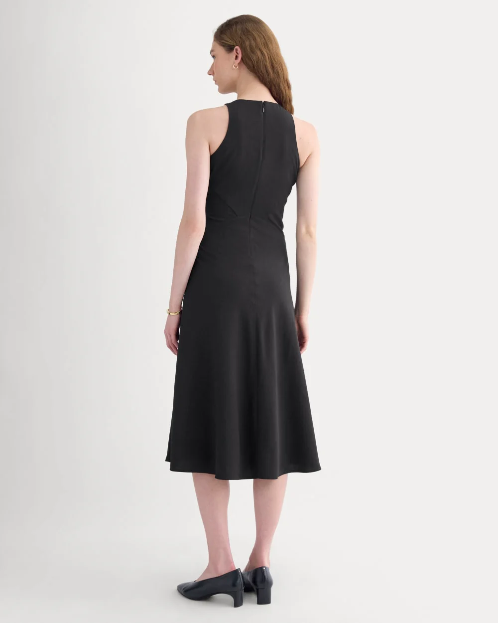 Sleeveless Seamed Dress | Black - Image 4