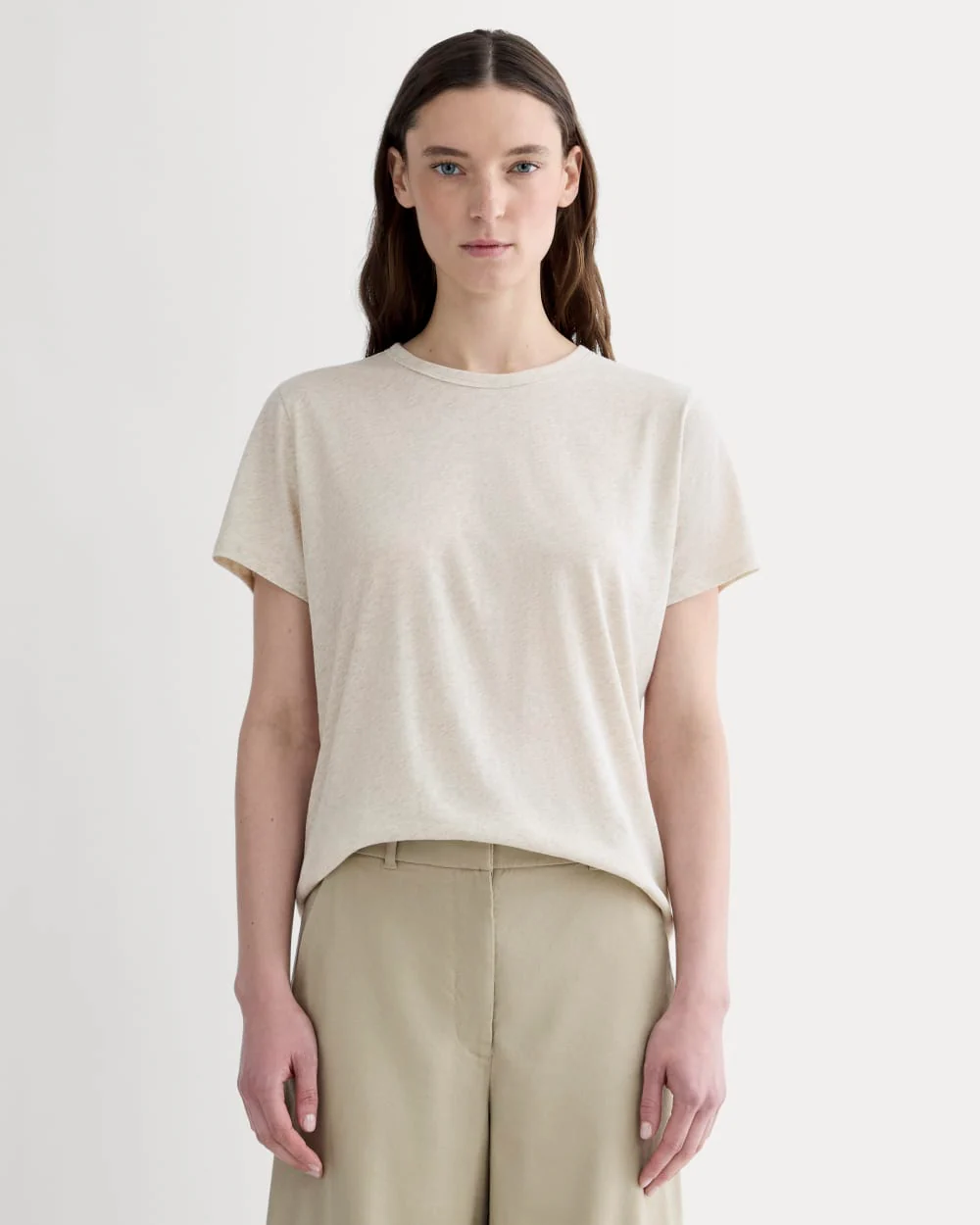 The Slim Air Tee | Heathered Oat