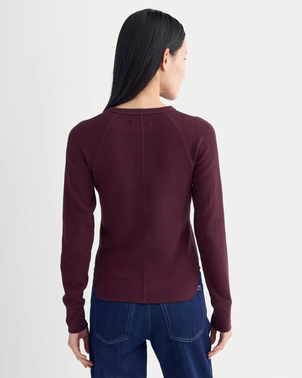 Slim-Fit Crew in Cozy Waffle | Heathered Port Royale - Image 5