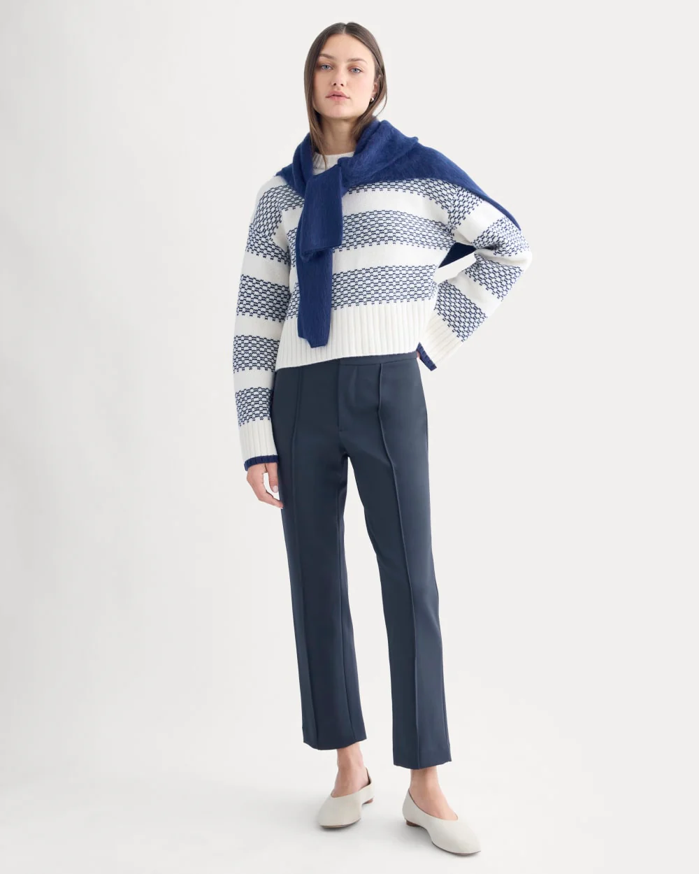 Slim Trouser in Ponte | Deep Navy