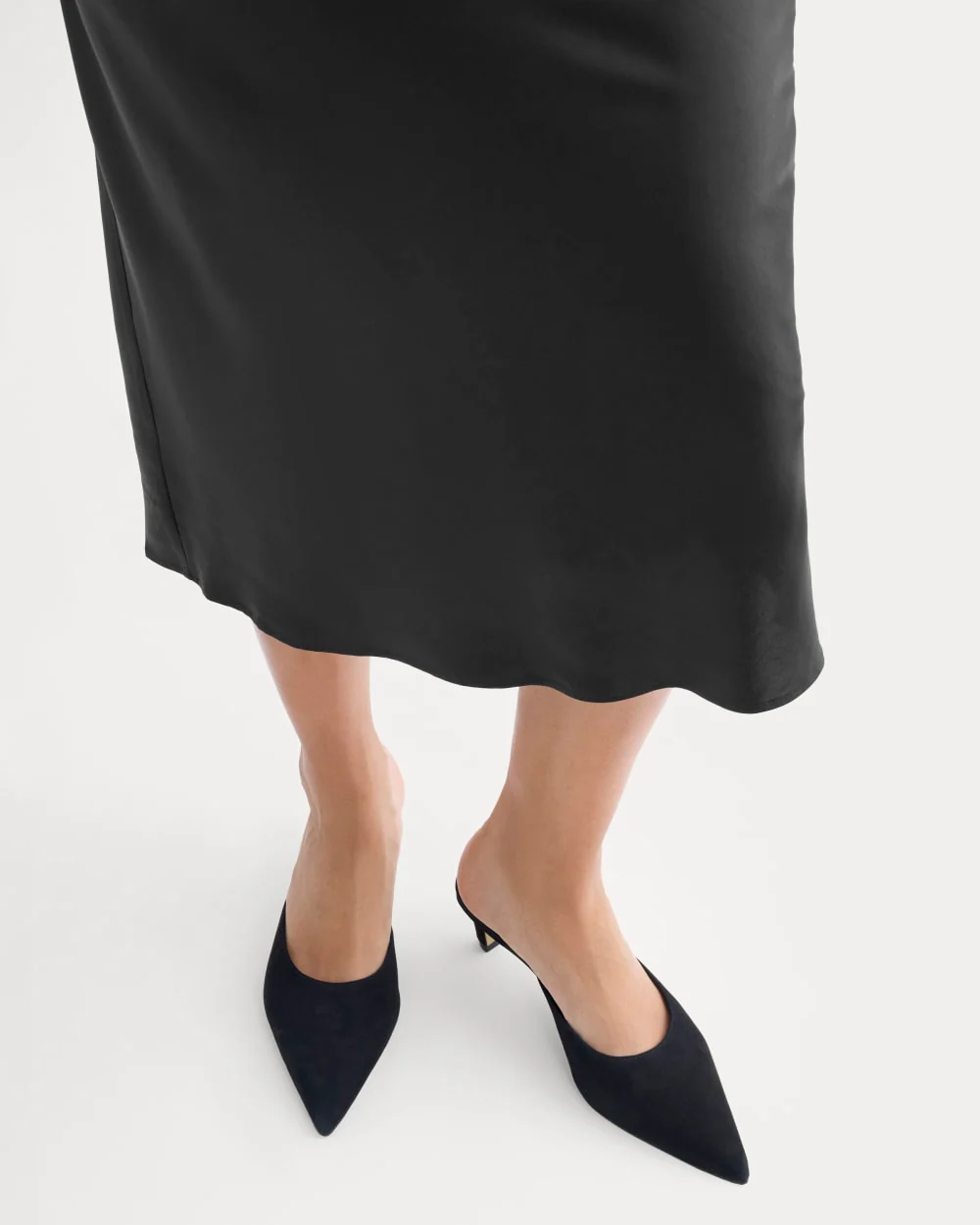 Slip Skirt in Silk Charmeuse | Black - Image 4