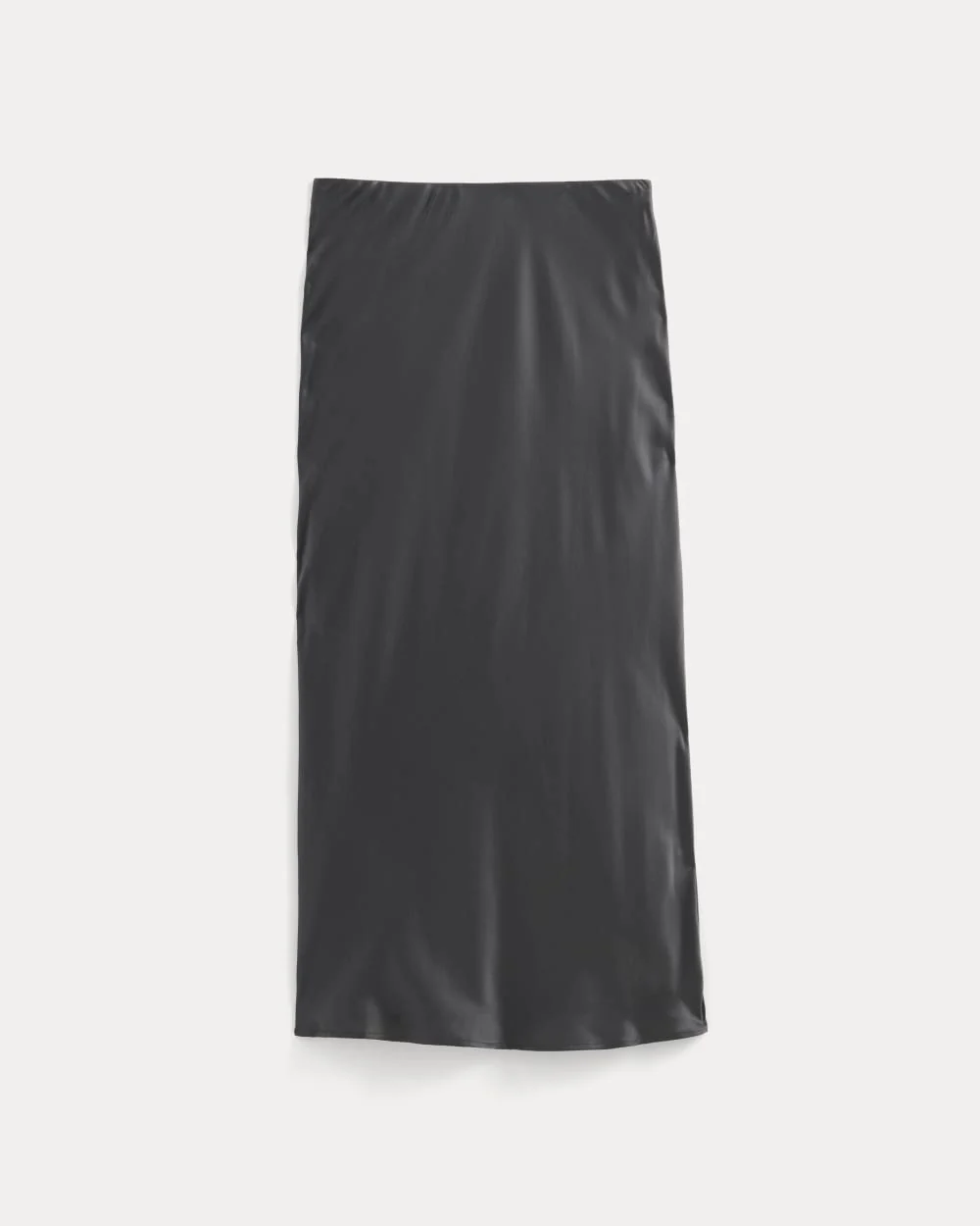 Slip Skirt in Silk Charmeuse | Graphite - Image 2