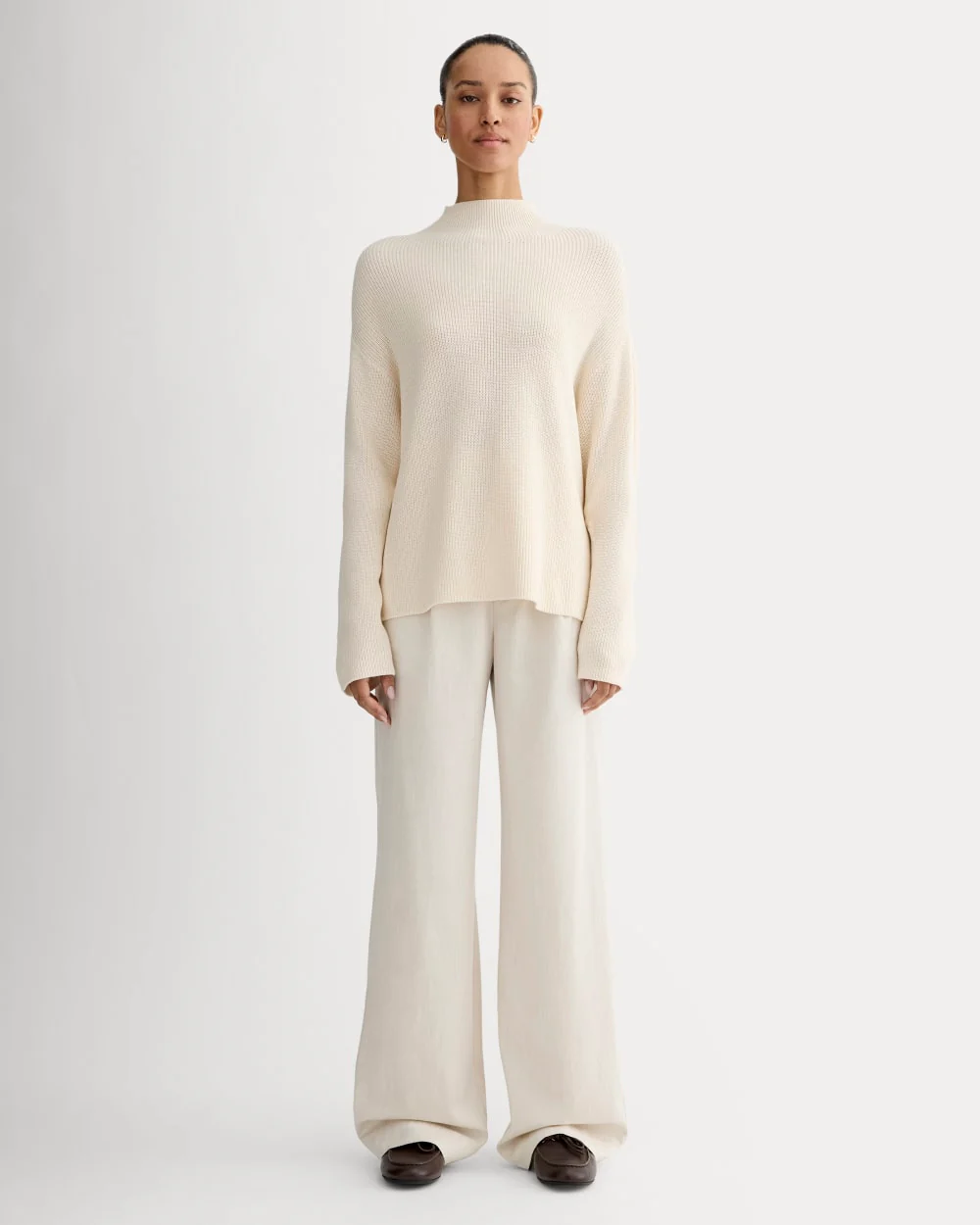 The Slouchy Funnel Neck in Everyday Cotton | Canvas - Image 4