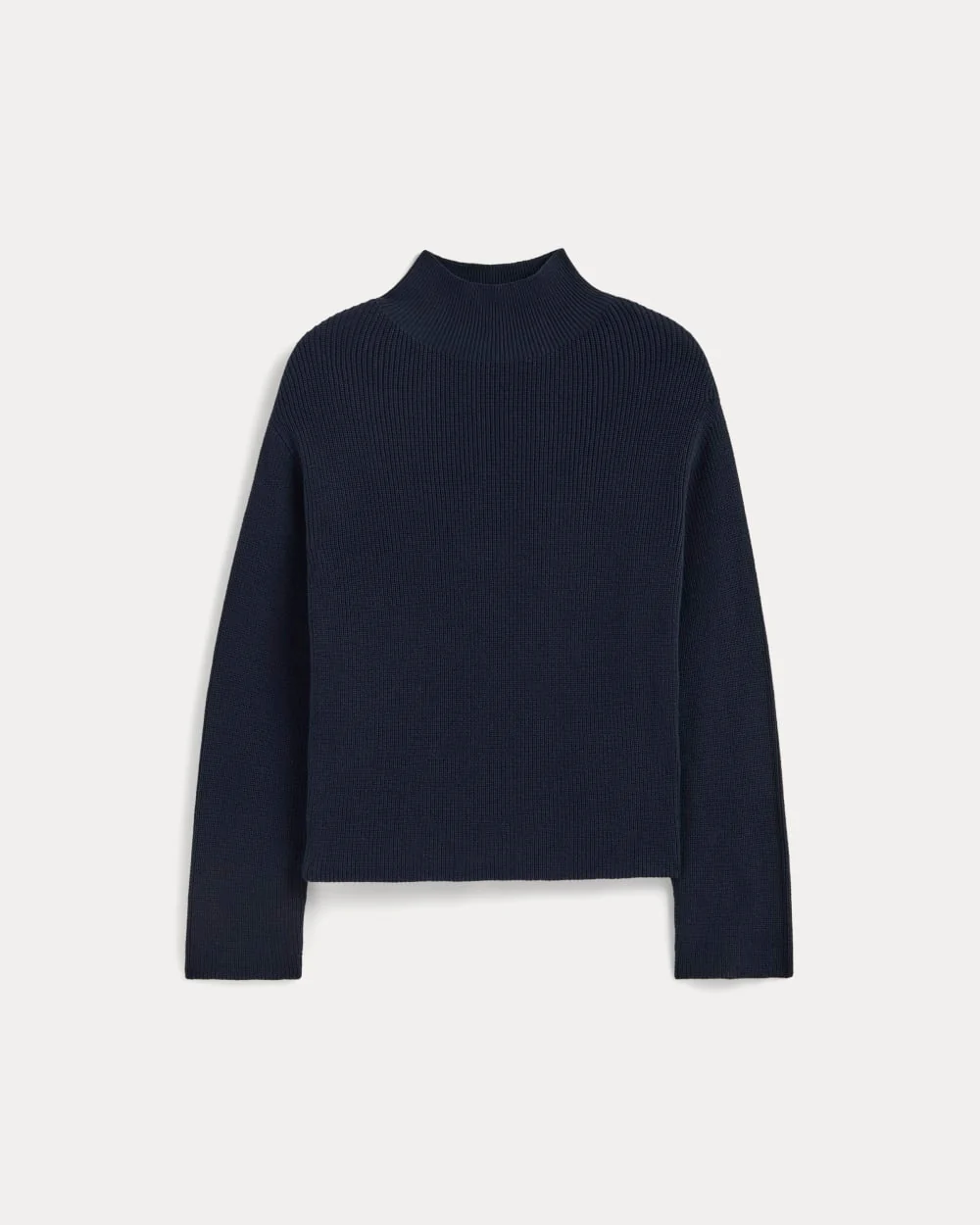 The Slouchy Funnel Neck in Everyday Cotton | Navy - Image 2
