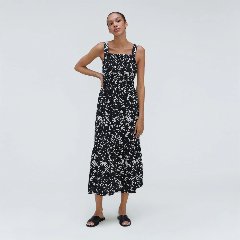 The Smock Dress | Black / Canvas Floral - Image 2