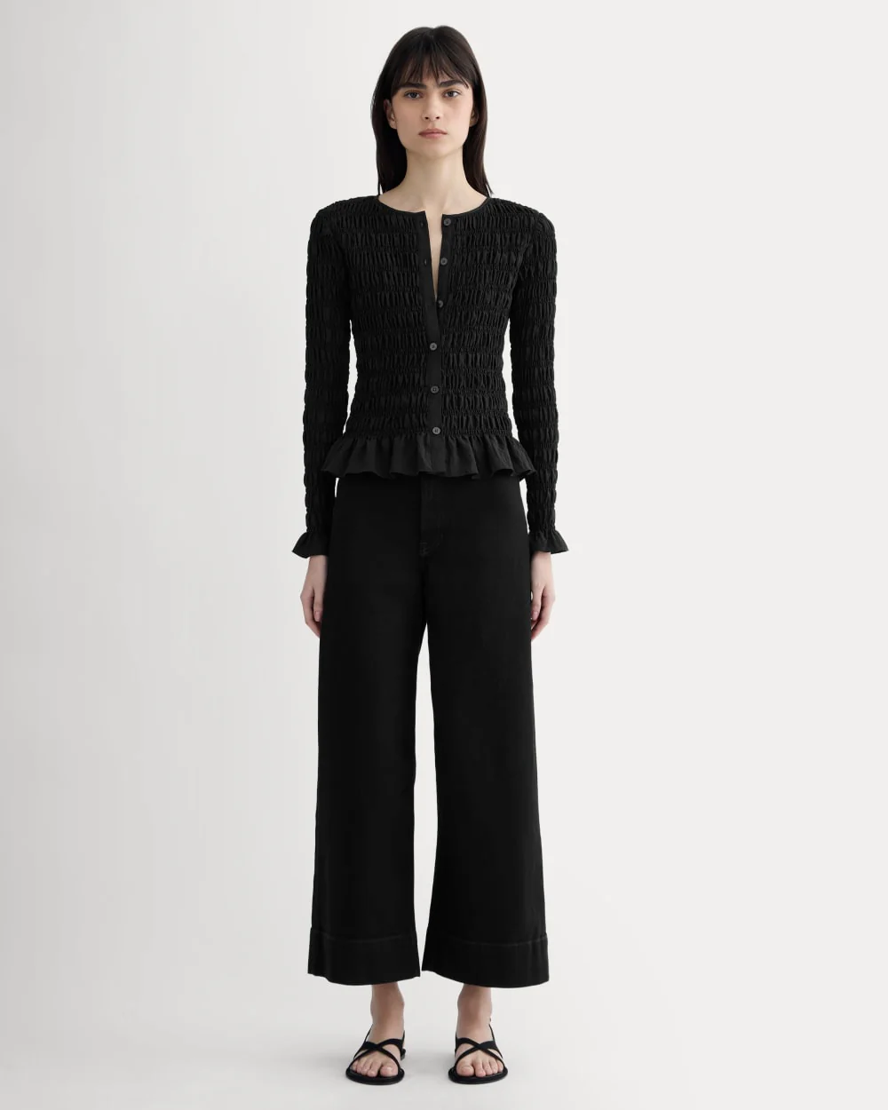 The Smocked Cardigan | Black - Image 3