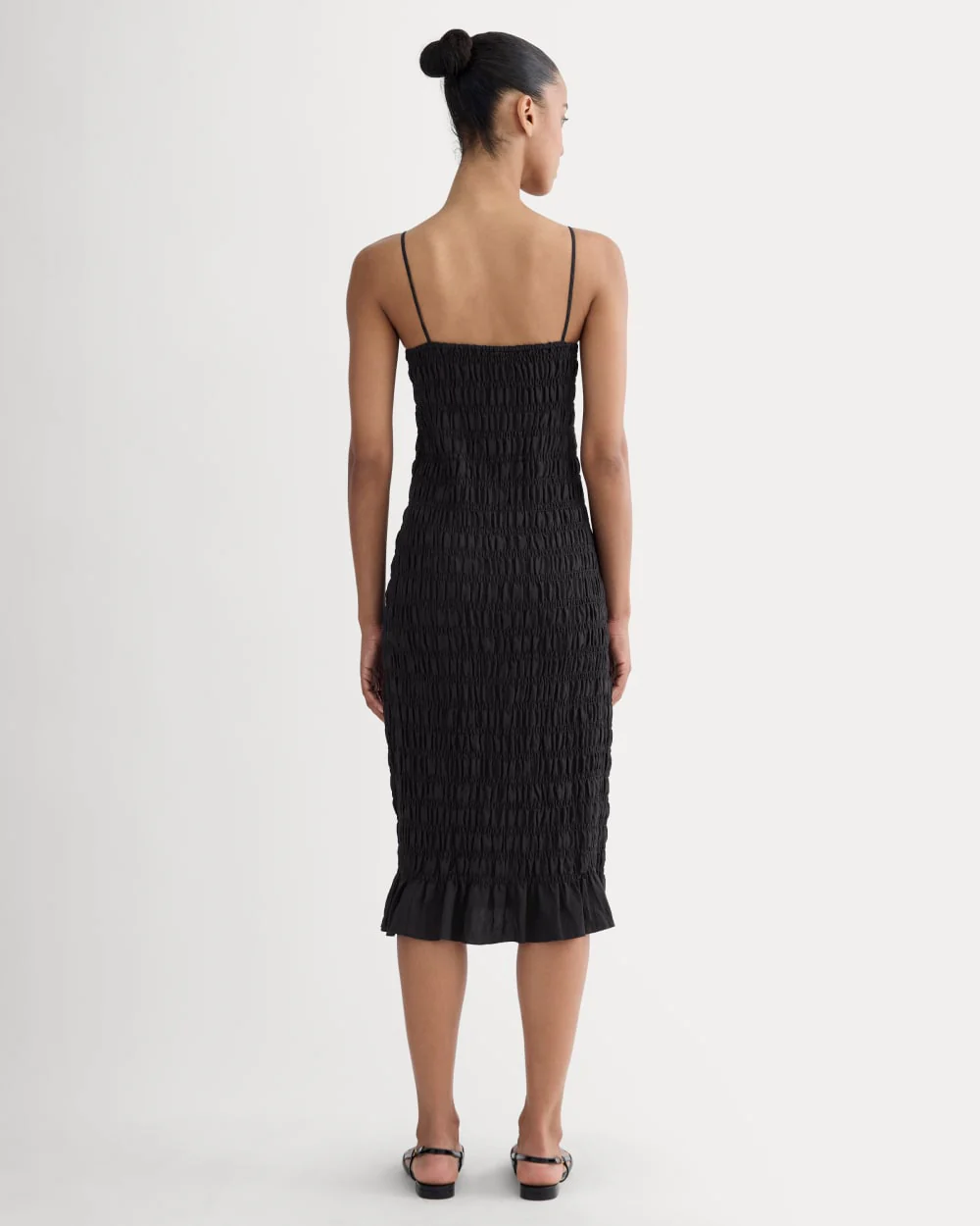 The Smocked Column Dress | Black - Image 4