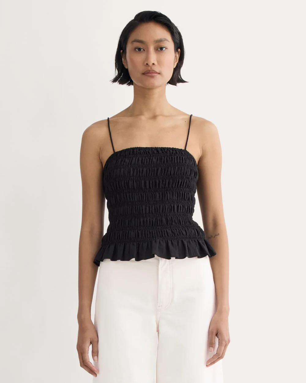 The Smocked Tank | Black