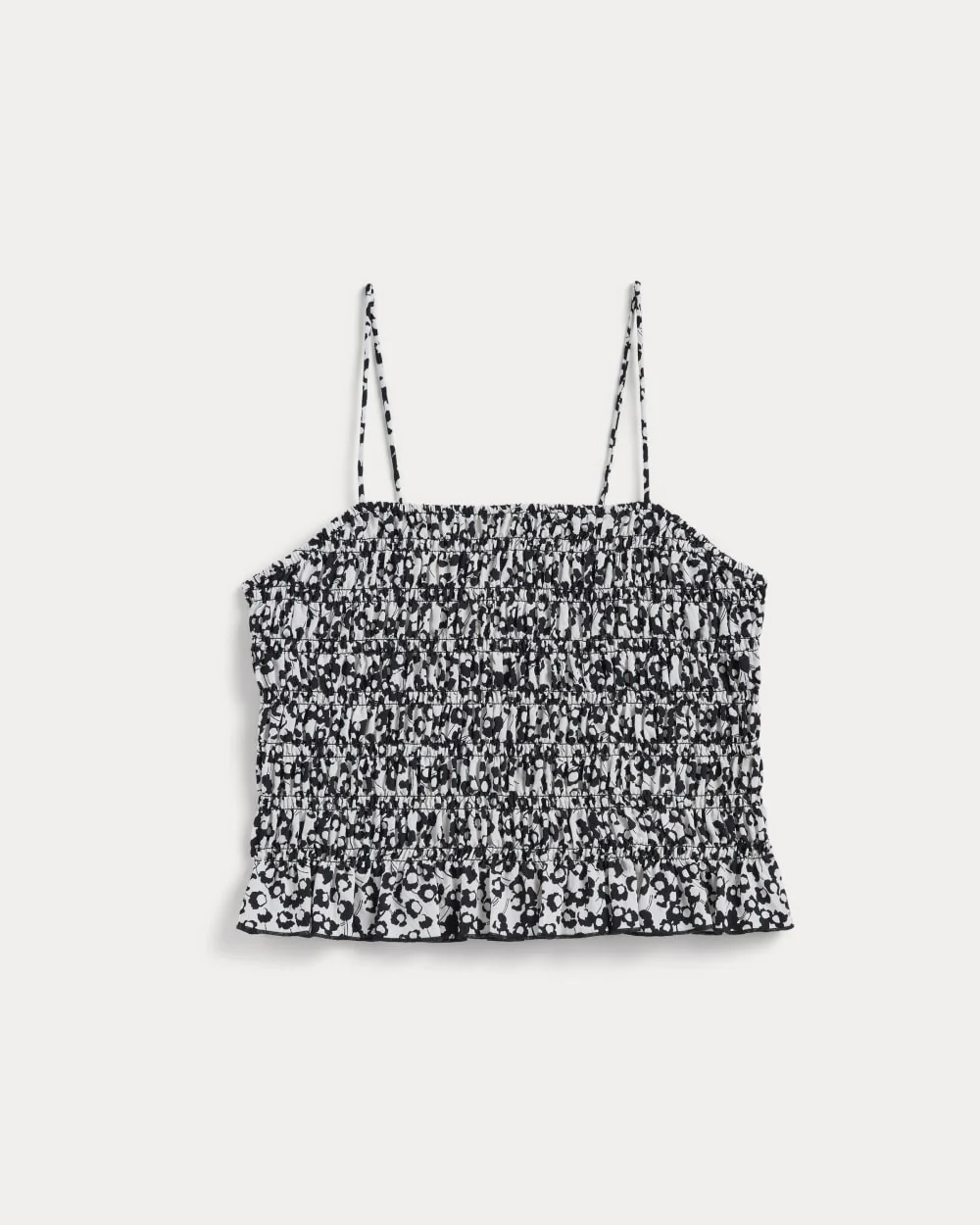 The Smocked Tank | Bone / Black Floral - Image 2