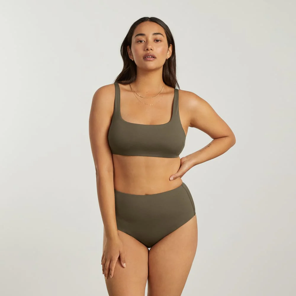 The Square-Neck Bikini Top | Beech - Image 4