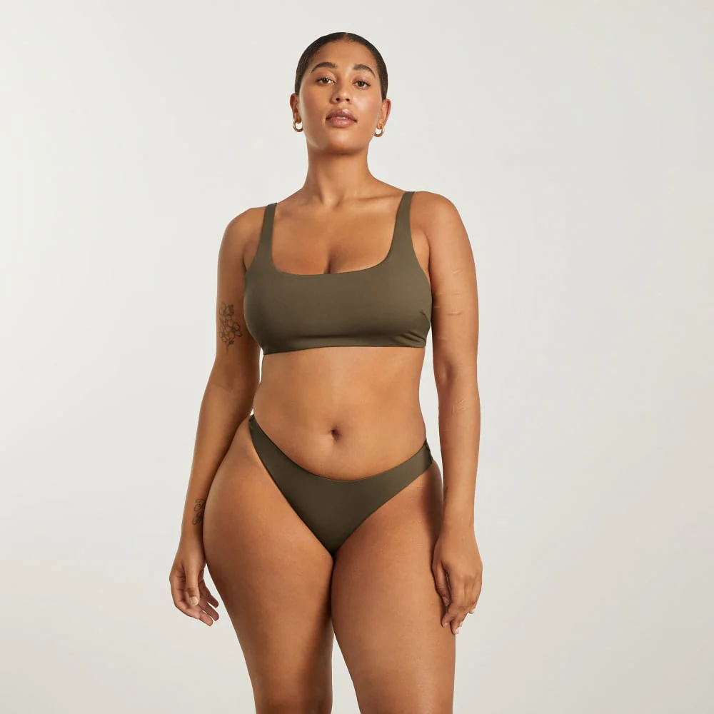 The Square-Neck Bikini Top | Beech - Image 7