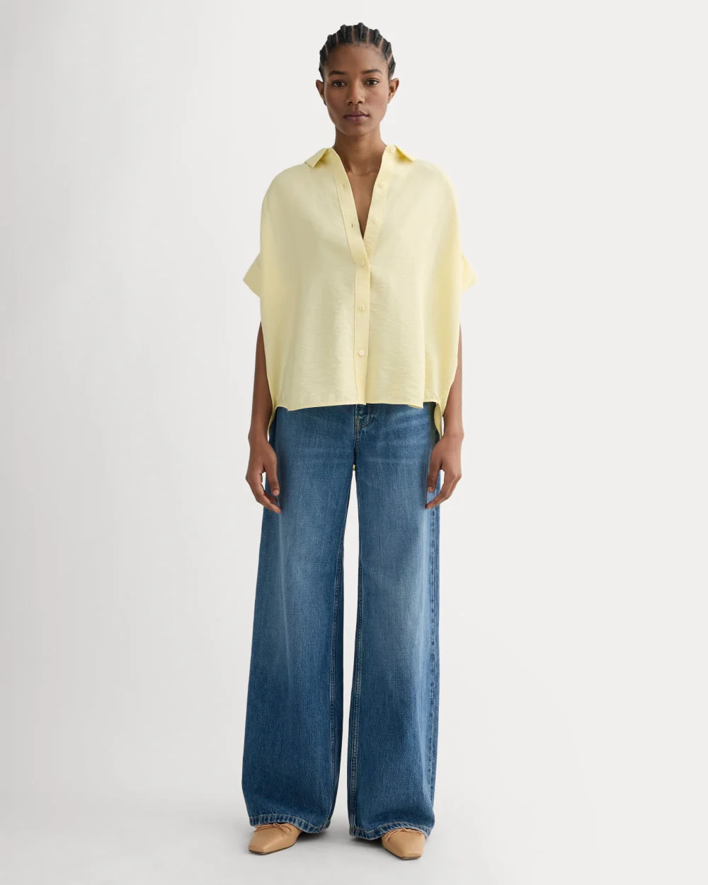 The Square Shirt in SoftLuxe | Banana Crepe - Image 3
