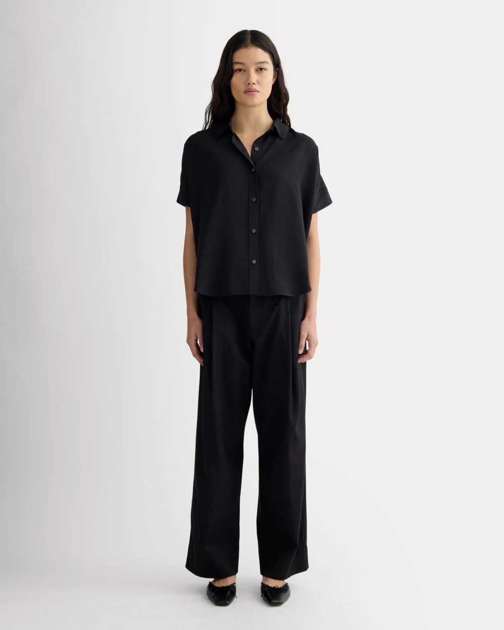 The Square Shirt in SoftLuxe | Black - Image 3
