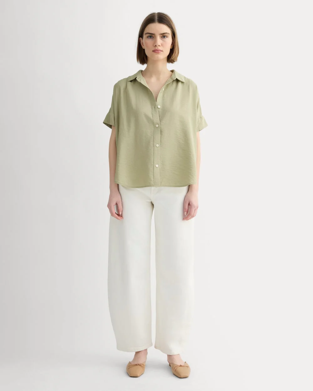 The Square Shirt in SoftLuxe | Eucalyptus - Image 3