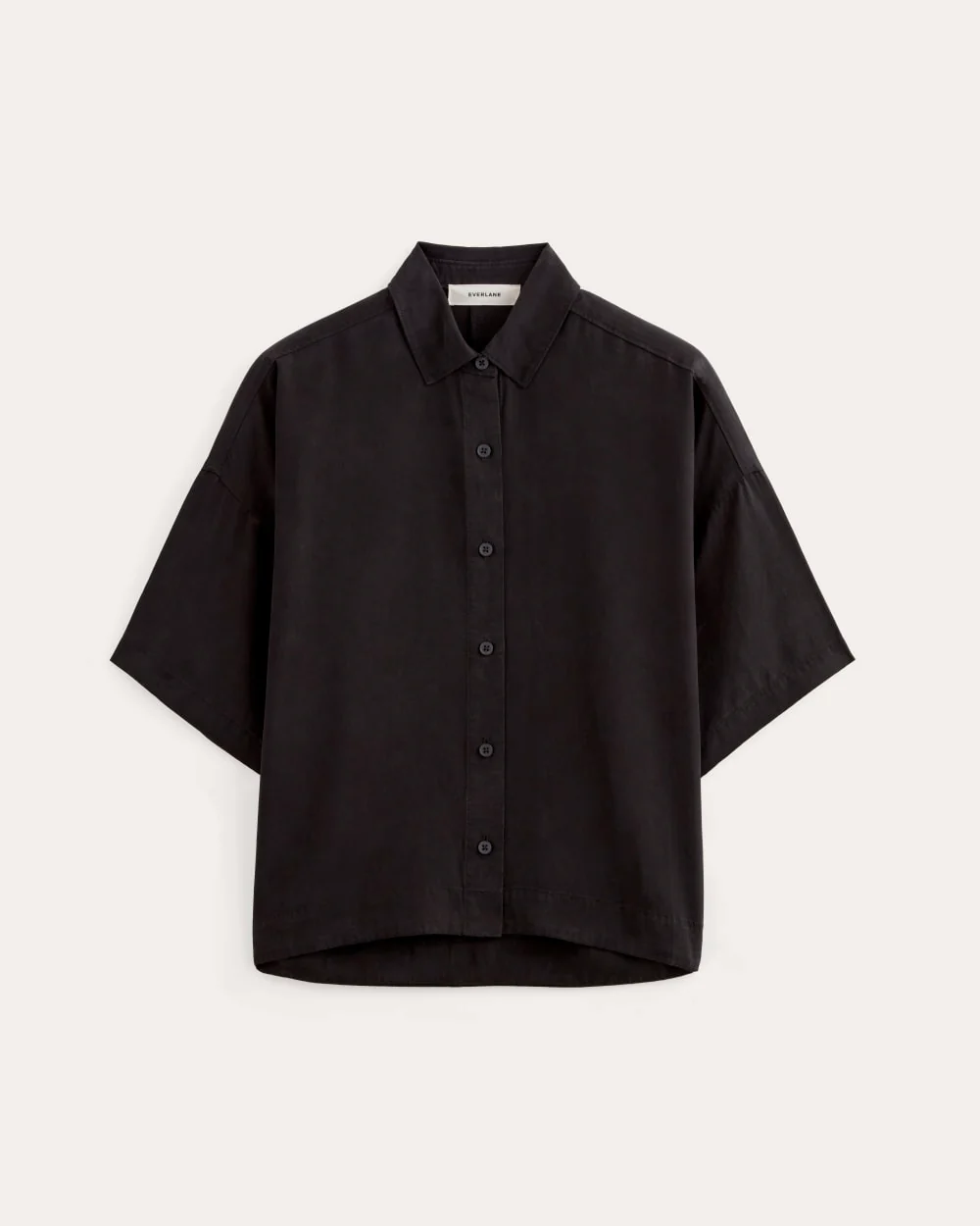 The Short-Sleeve Square Shirt in Butterlite | Black - Image 2