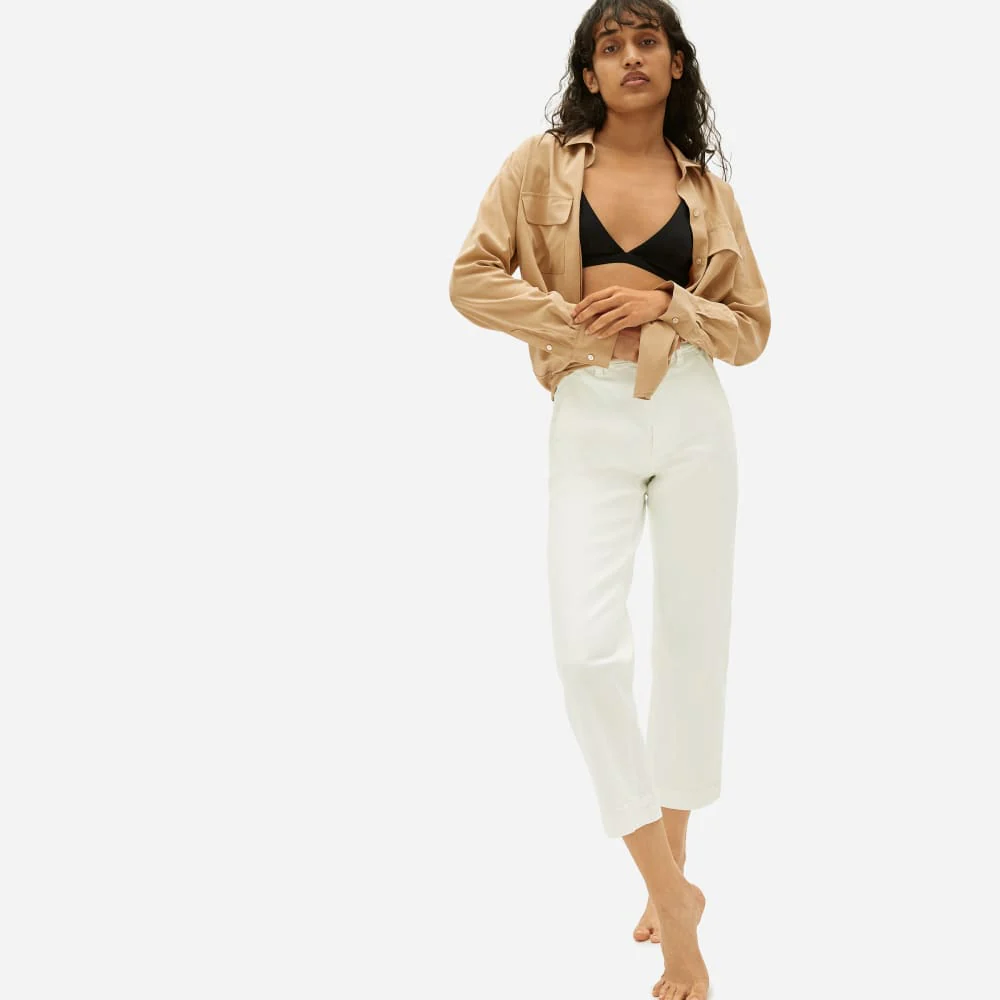 The Straight-Leg Crop | Bone | Short - Image 2