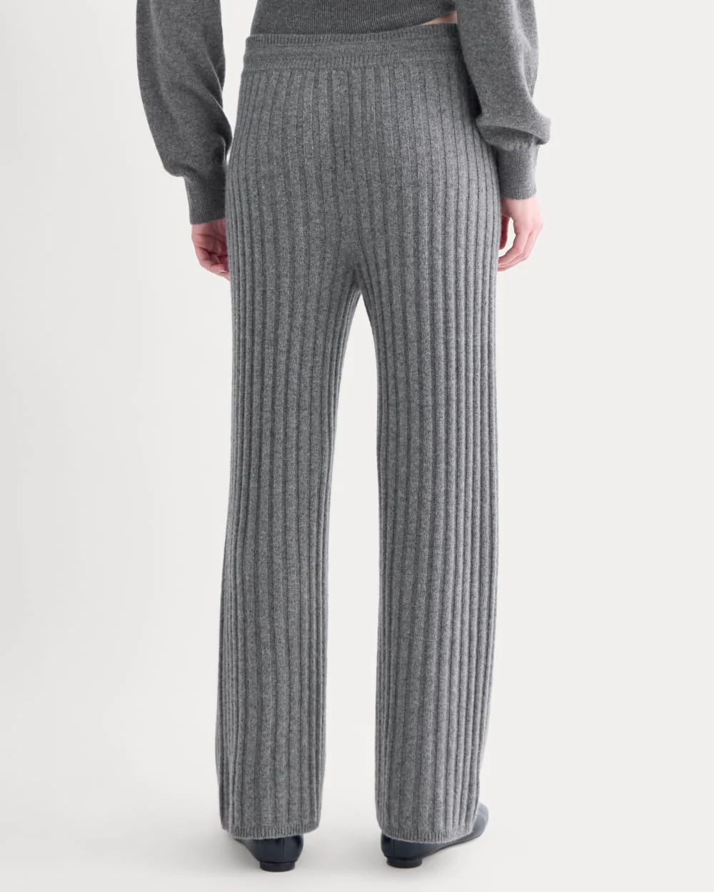 Straight-Leg Pant in Wool Cashmere | Heather Charcoal - Image 5