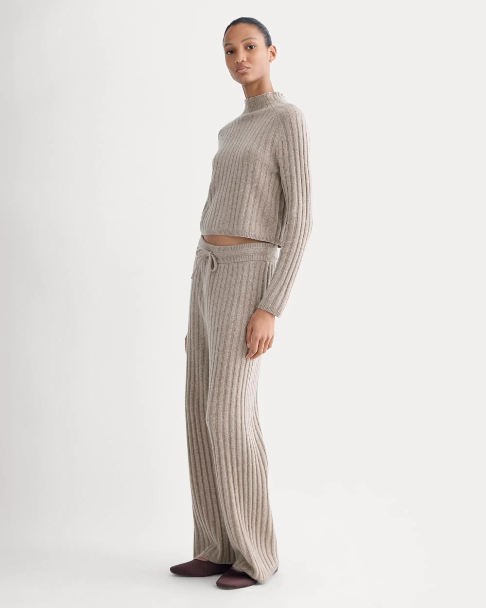 Straight-Leg Pant in Wool Cashmere | Oatmeal - Image 5