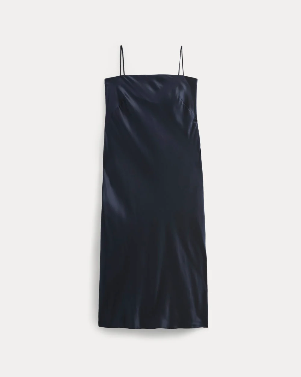 Slip Dress in Silk Charmeuse | Navy - Image 2