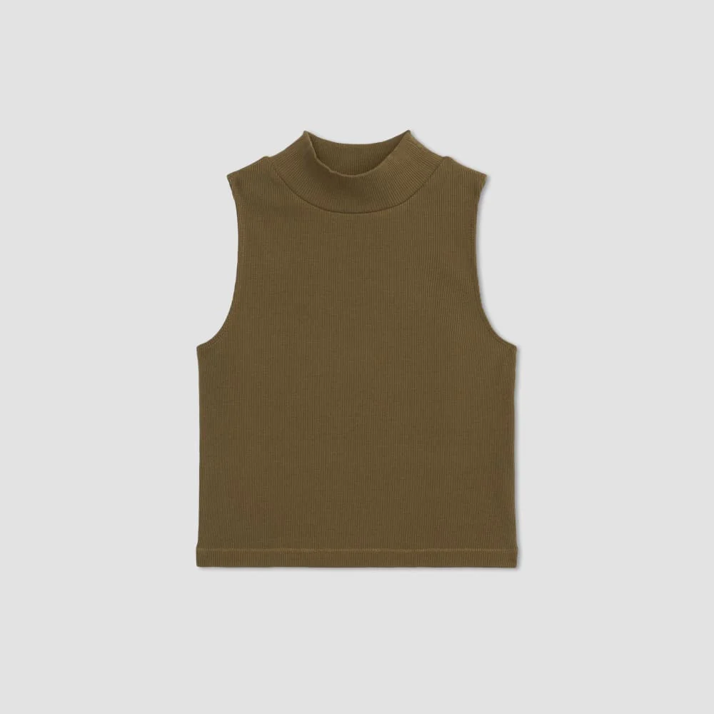 The Ribbed Mockneck Tank | Beech - Image 2