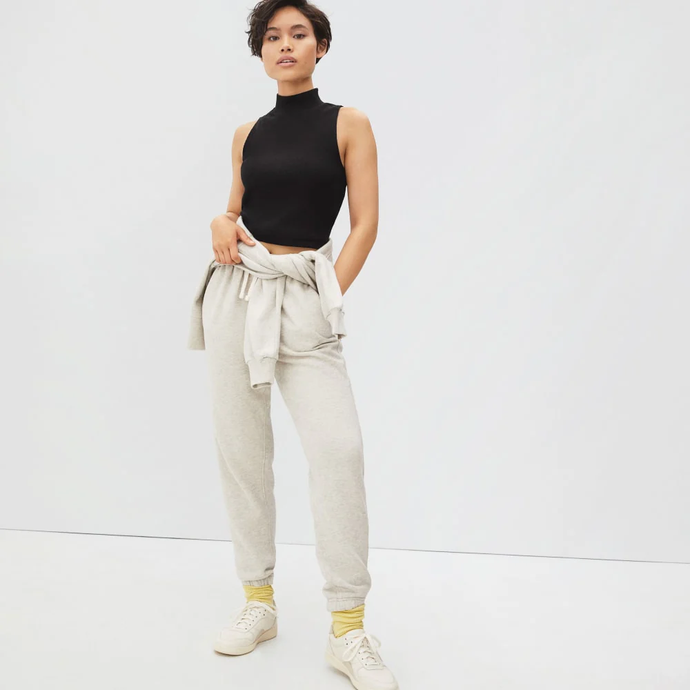 The Ribbed Mockneck Tank | Black - Image 3
