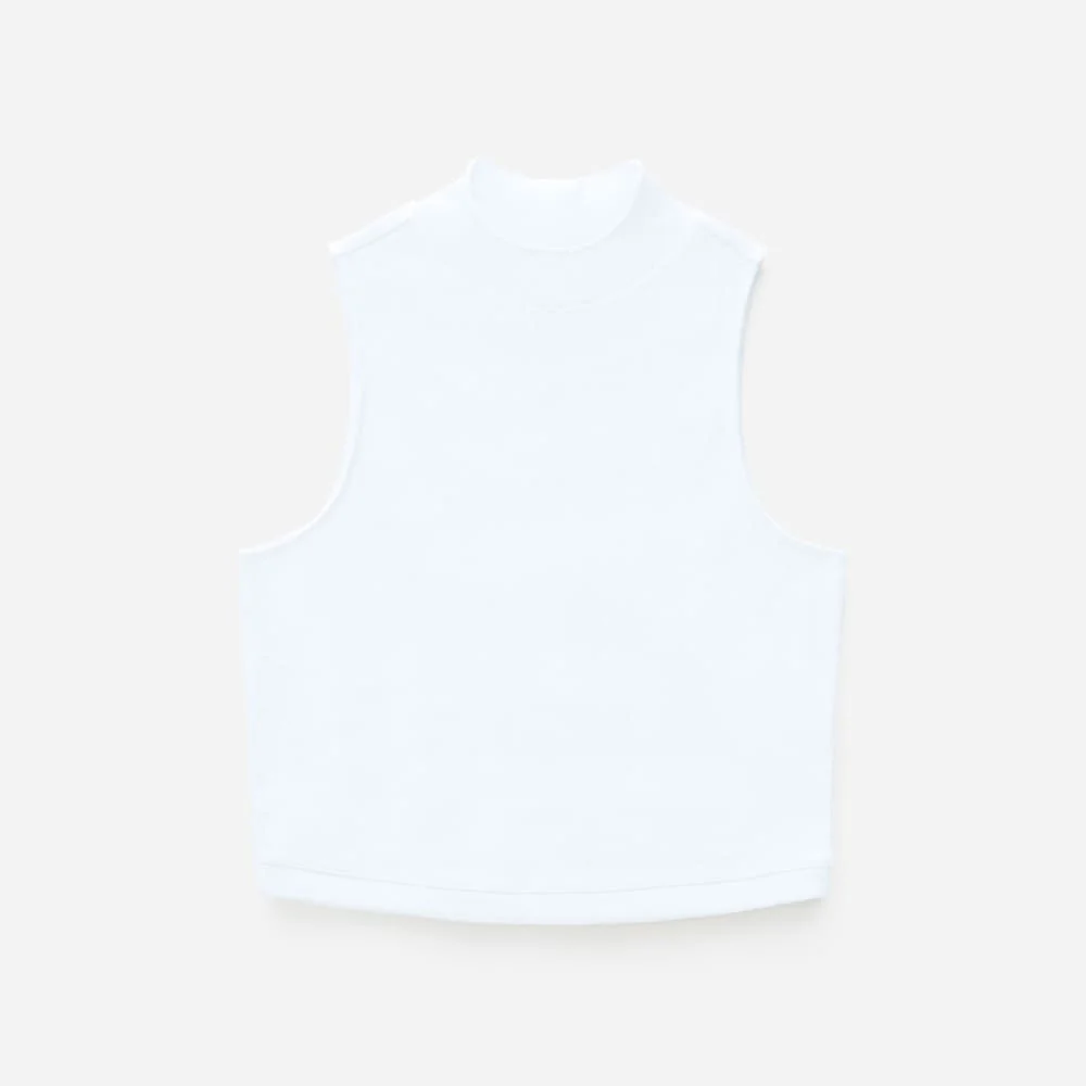 The Ribbed Mockneck Tank | White - Image 2