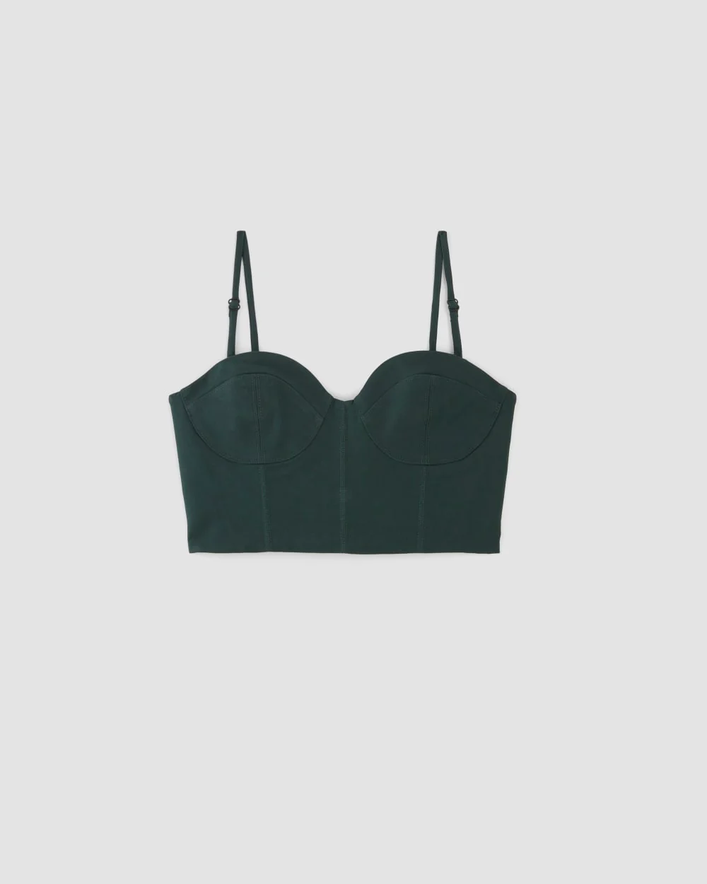The Structured Cotton Bustier | Scarab - Image 2