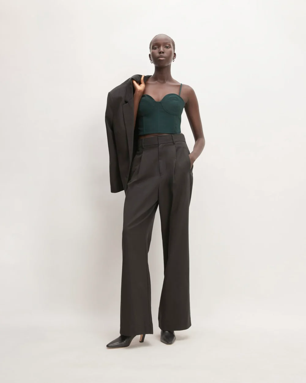 The Structured Cotton Bustier | Scarab - Image 3