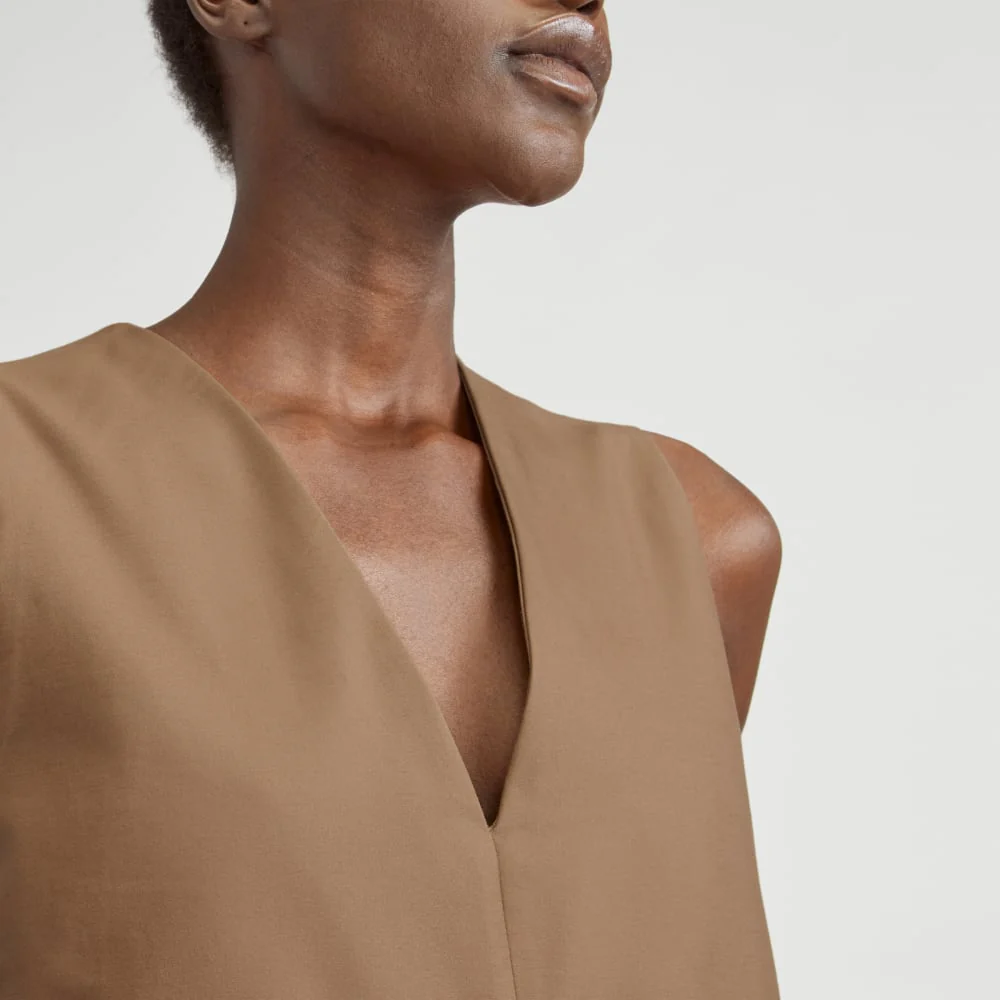 The Structured Cotton Jumpsuit | Toasted Coconut - Image 4