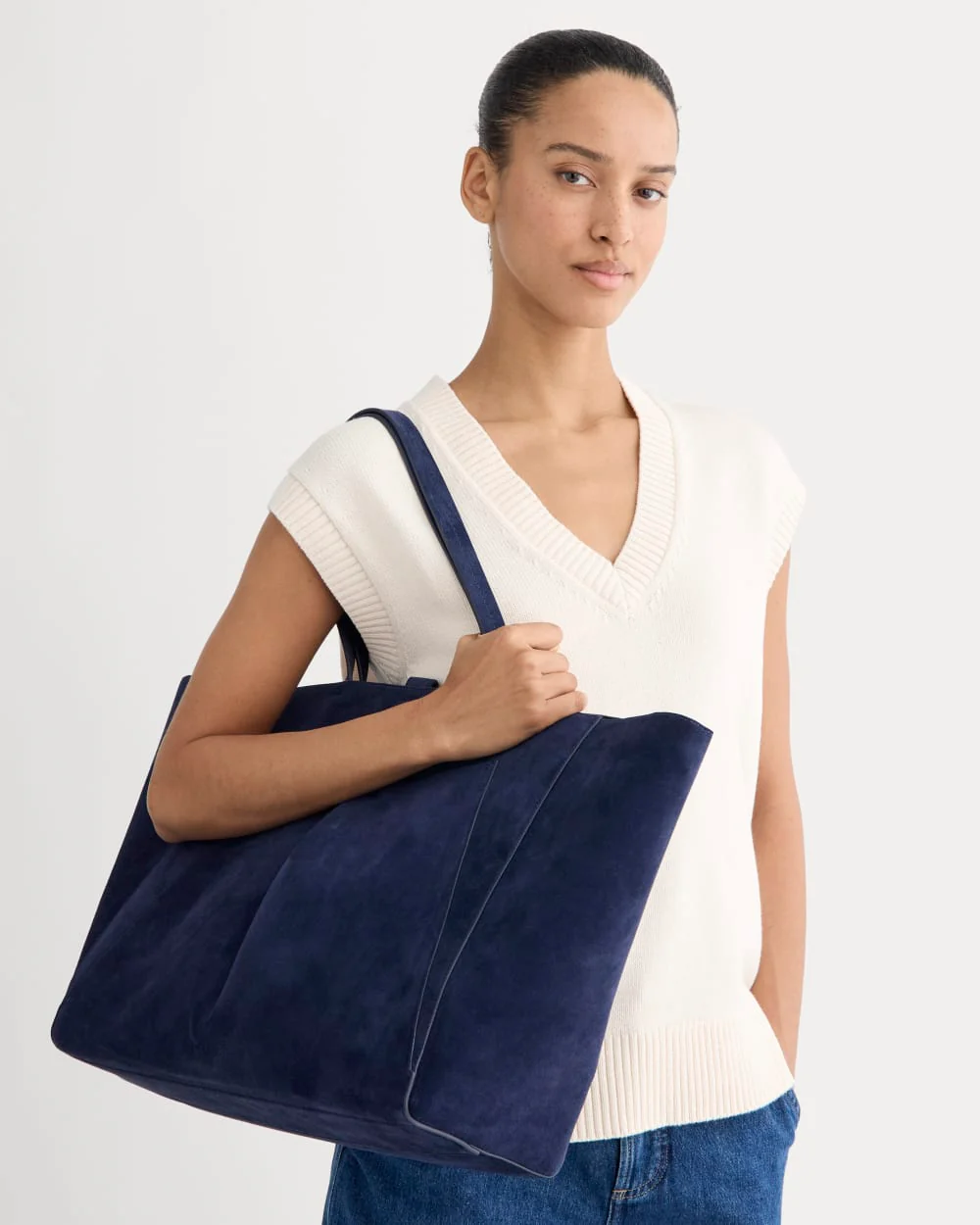 Studio Market Tote | Navy - Image 2