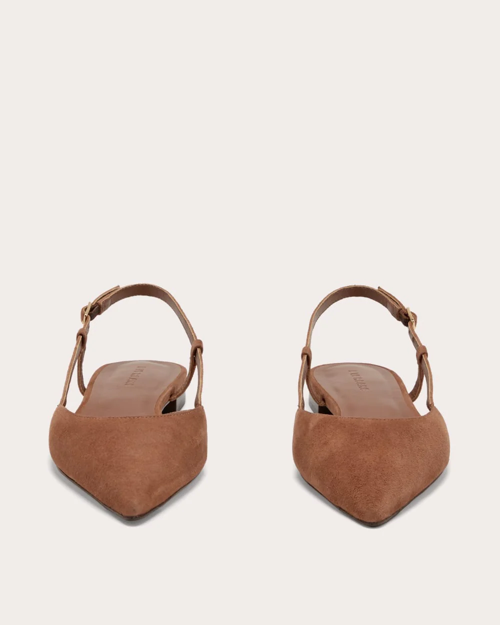 The Studio Slingback Flat | Saddle Brown Suede - Image 5